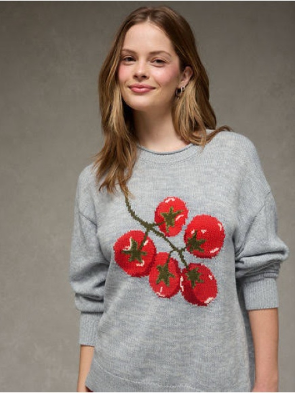 AE Big Hug Oversized Sweater Tomatoes size small